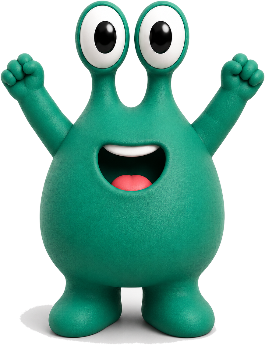 Kii, the Skiio AI sidekick, cheering